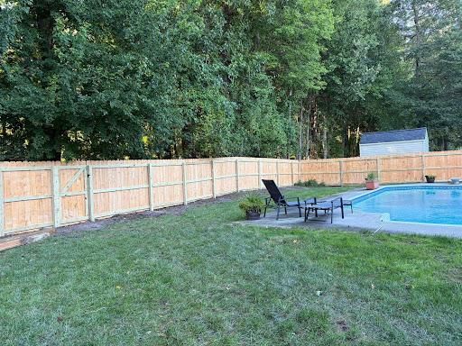 Fence Installation for RedLine Fencing in Moyock, NC