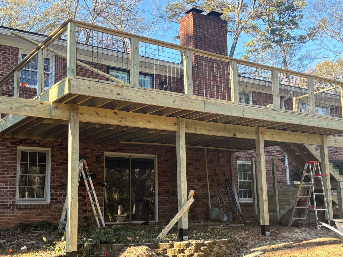 Deck Construction for Palmetto Fence in Greenville, SC