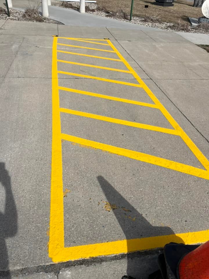 Line Striping for Midwest Line Striping LLC in Spirit Lake, IA