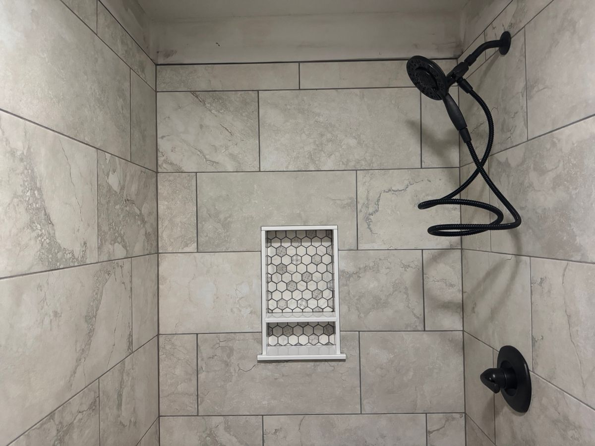 Shower Tiling for A-Otay Constructs in Lawrence County, TN