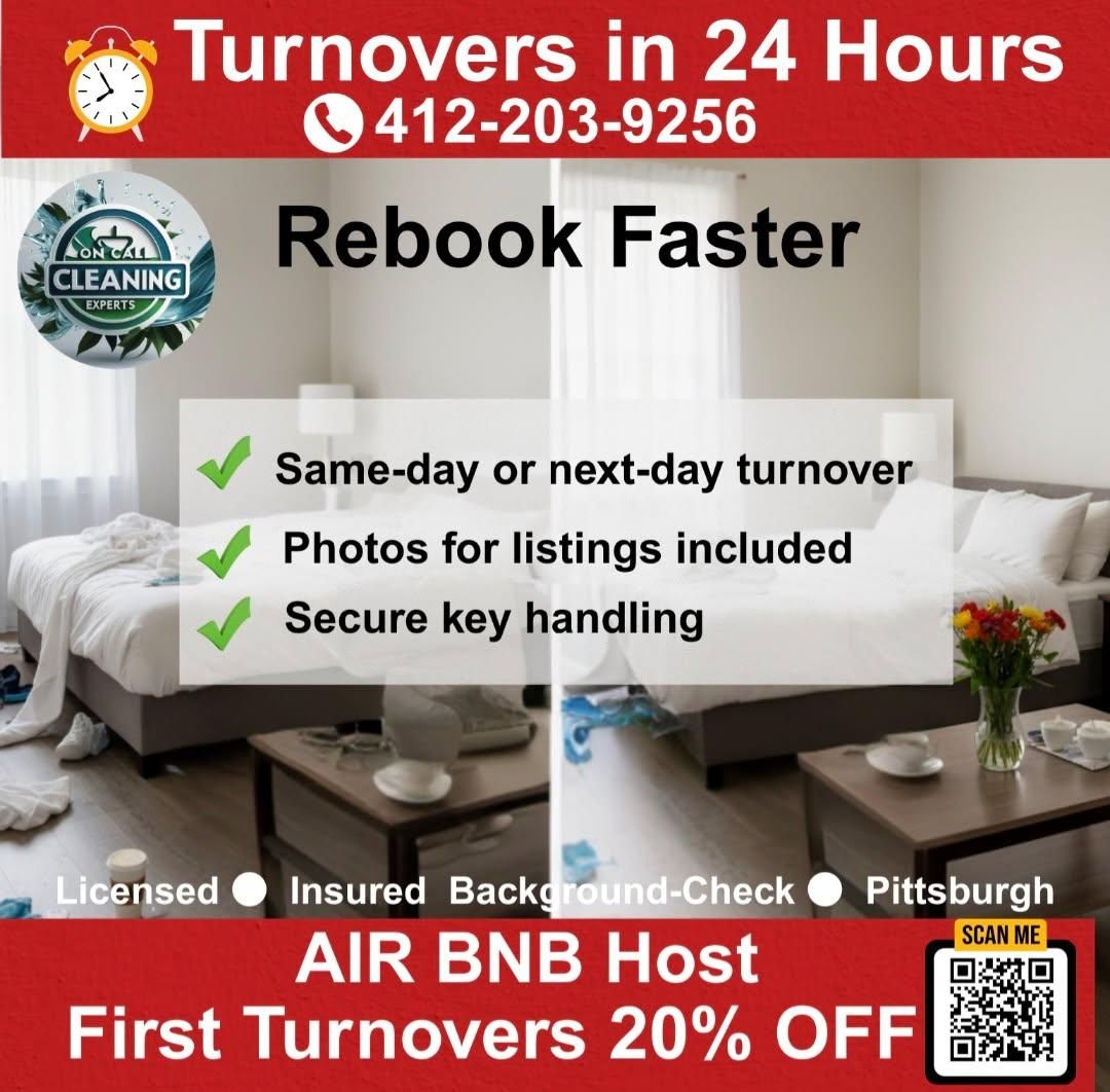 Standard Cleaning for On CALL Cleaning Experts in Pittsburgh, PA