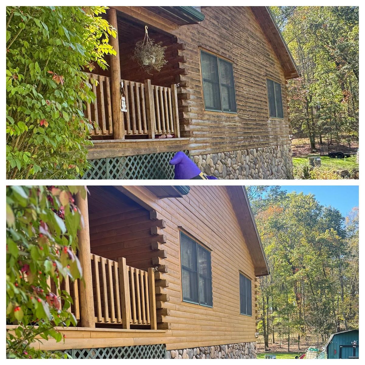 Wash & Stain for Artisan Log USA in Pittsburgh, PA