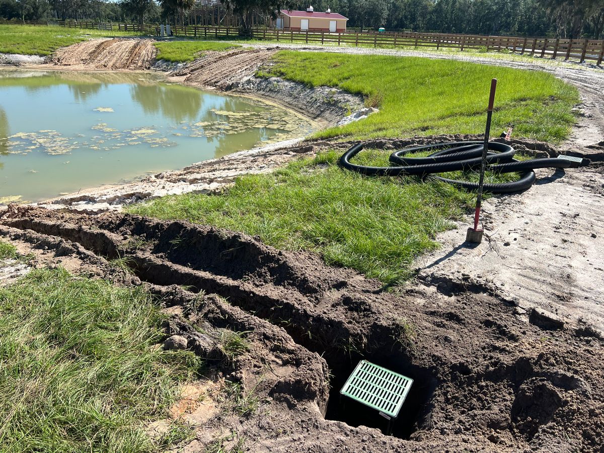 Water management/drain installation for Roberts Lawn & Landscape in Steinhatchee, FL