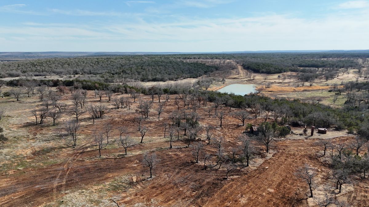 Excavation and site prep for South Prairie Construction in Graham, TX