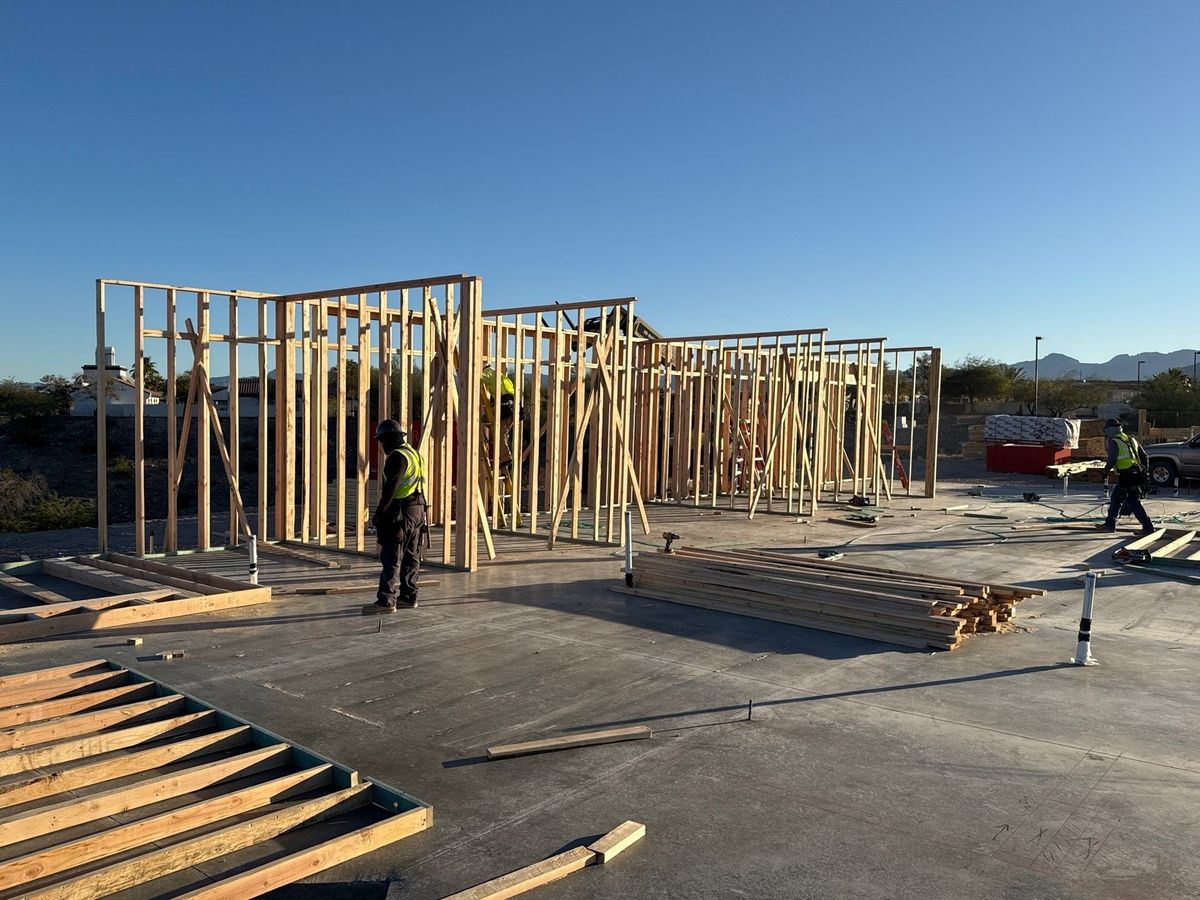 Framing for Ant Farm Construction in Kingman, AZ