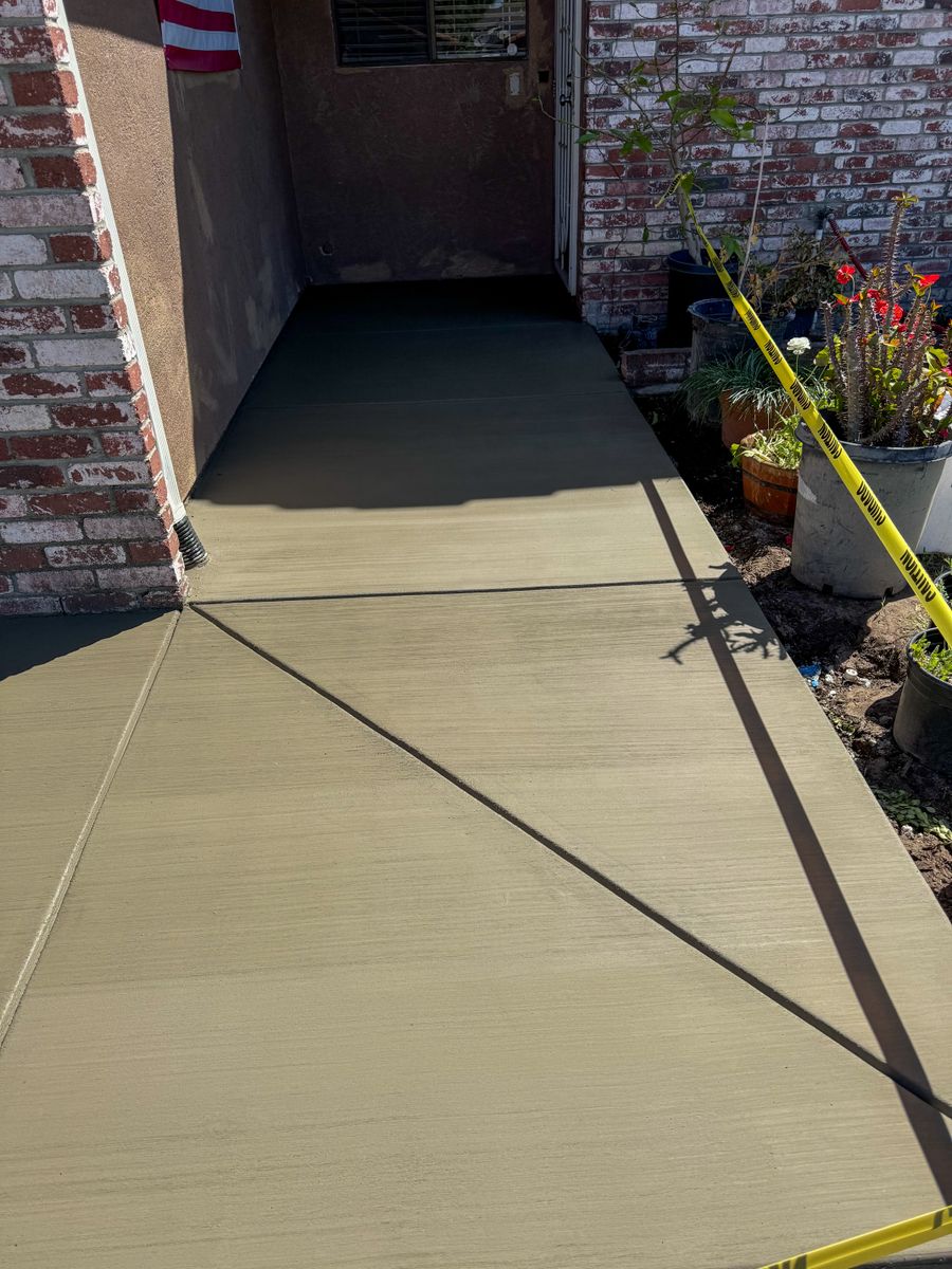 Sidewalk Installation for PREMIER CONCRETE CREATIONS in Stockton, CA
