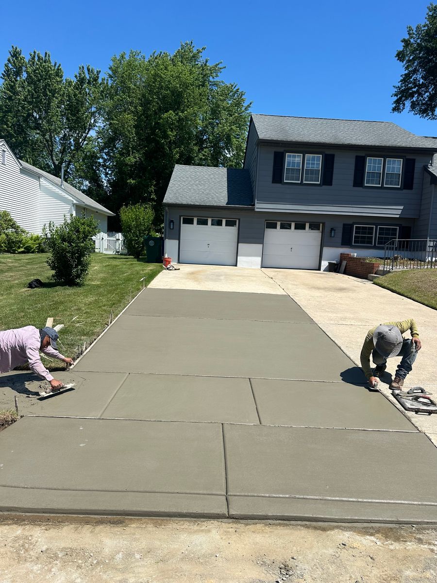 Driveway Installation for GV Concrete LLC in Cherry Hill Township, NJ