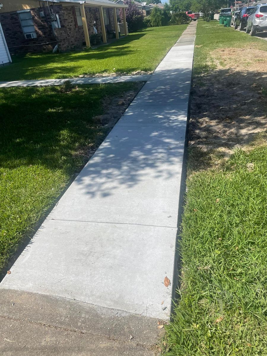 Sidewalk Installation for Gonzales Construction in Picayune, MS