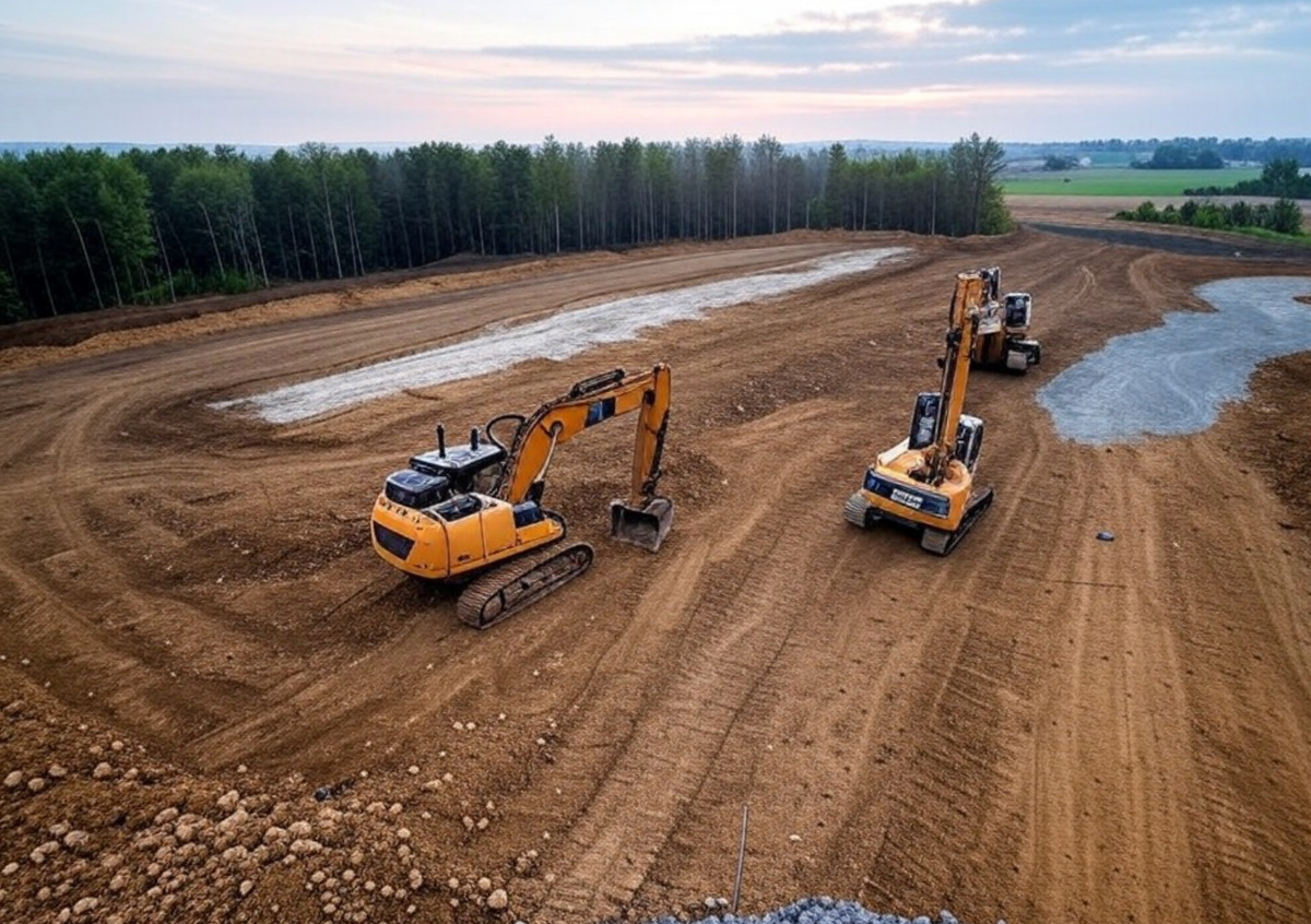 Site Preparation for Precision Pools & Excavation in Maurertown, VA