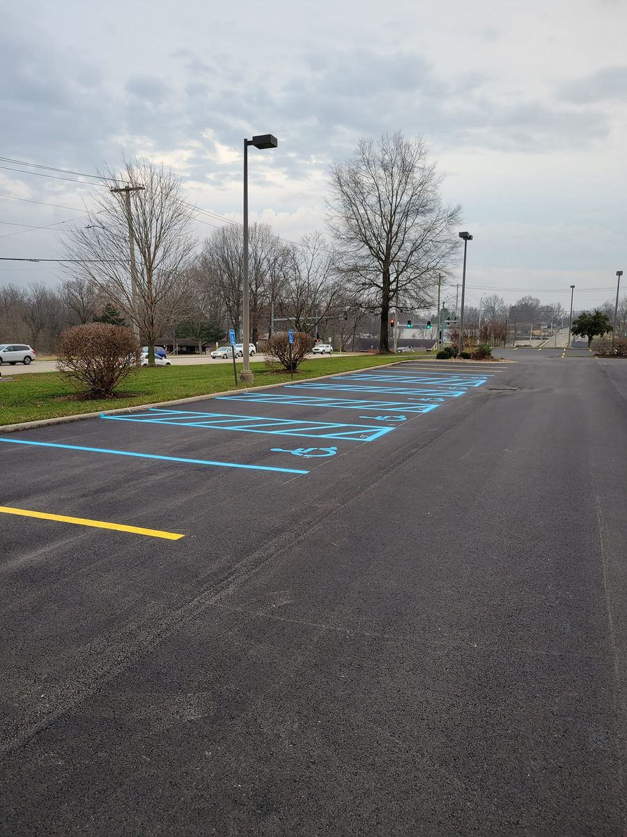 Asphalt Parking Lot Construction for Fine Line Striping in Jackson, MO