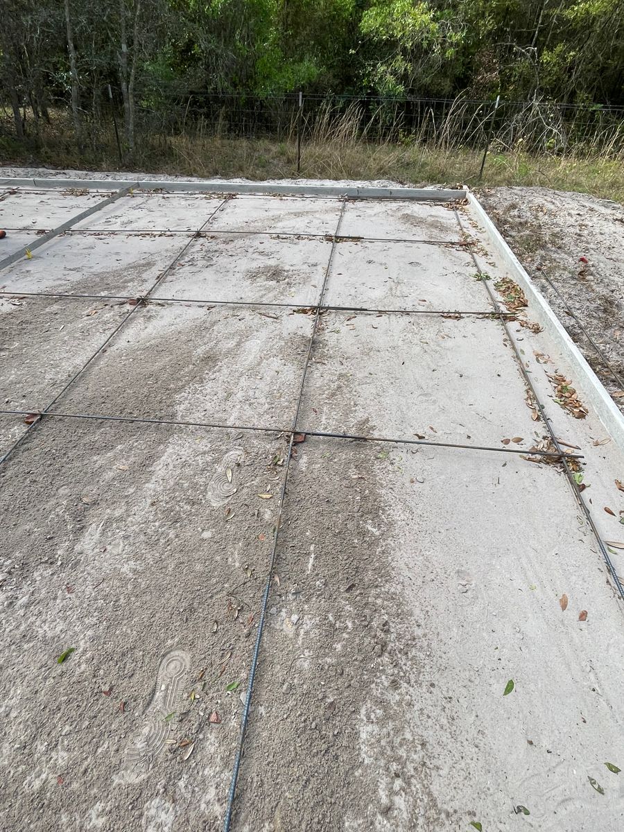 Concrete Slab Construction for Cameron Enterprises in Live Oak, FL