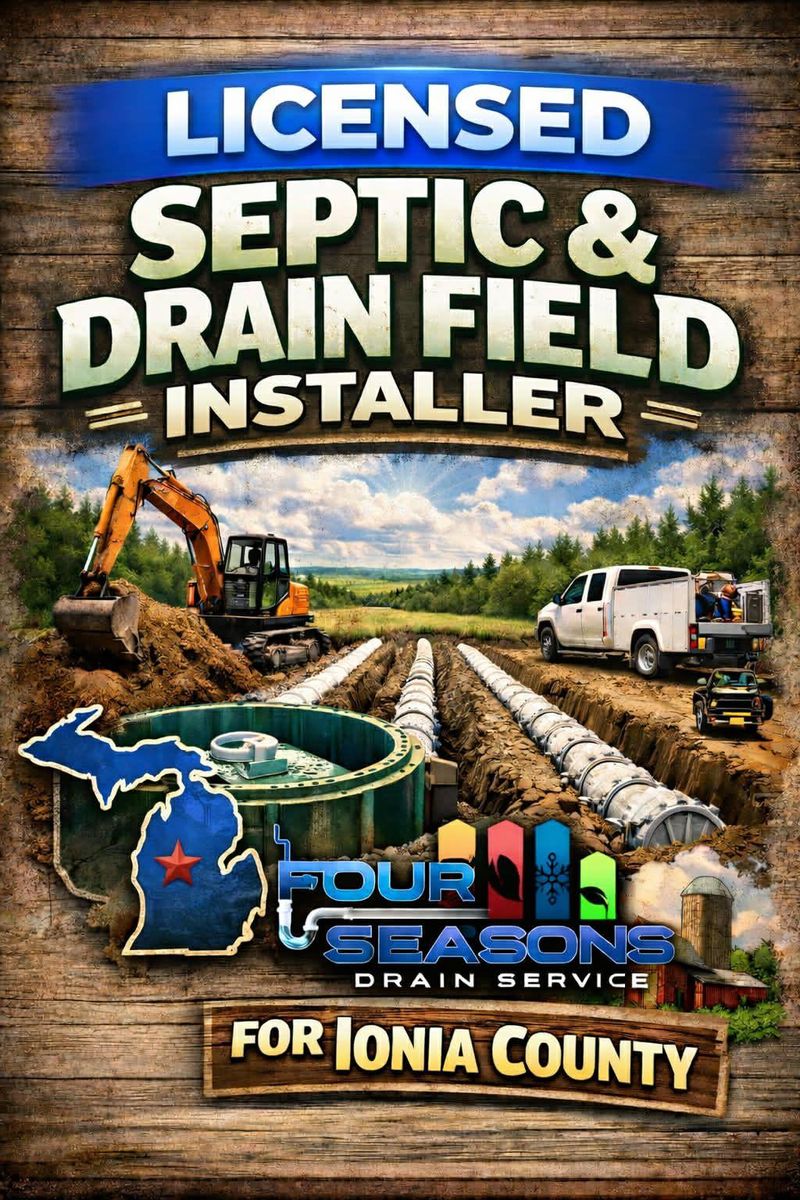 Drain Cleaning for Four Seasons Drain Services in Ionia County, MI