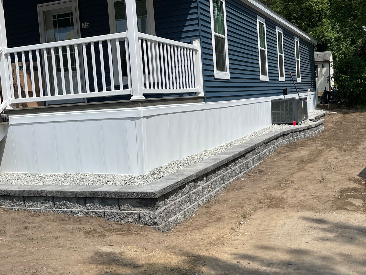 Retaining Wall Construction for Witt Excavating in Hudson, NH