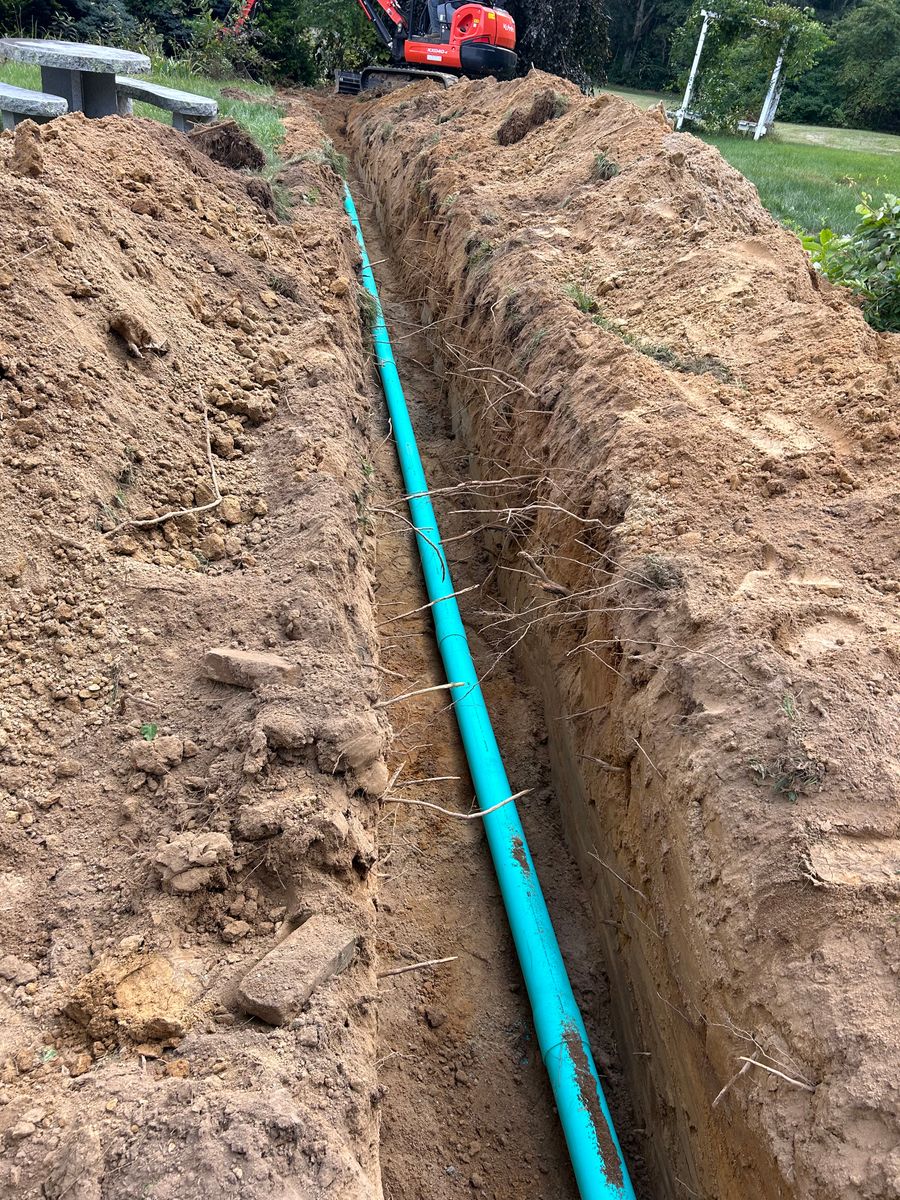 Trenching for DArcy  Cleveland & Sons Excavation LLC in Pawcatuck, CT