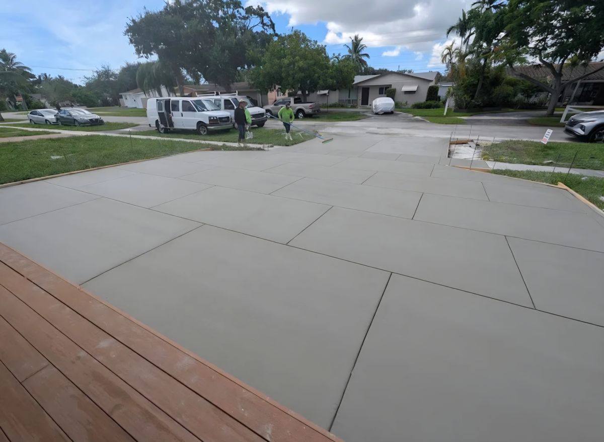 Plain Concrete Installation for Beautiful and Affordable Stamped Concrete by Castilla Concrete Finish Design Corp in Sunrise, FL
