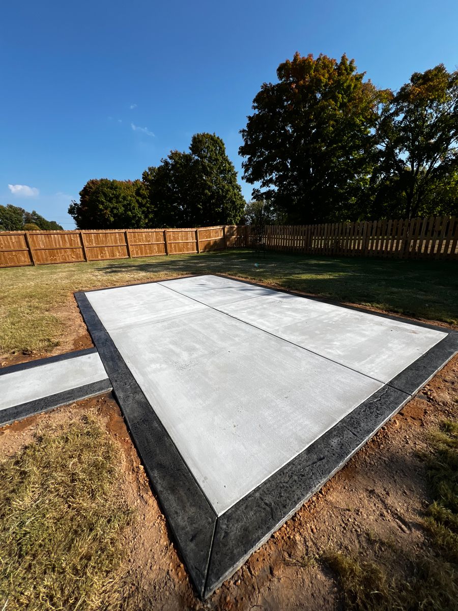 Stamped Concrete Installation for Modern Concrete LLC in Lowell, AR