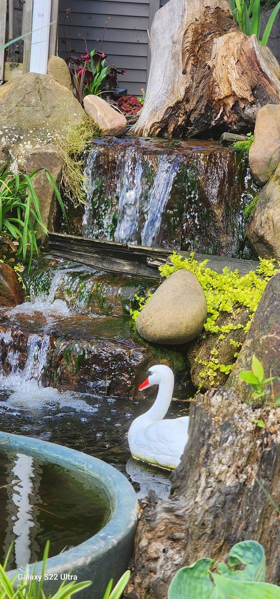 Waterfall Installation for Freeland's Water Gardens in Clarksburg, WV