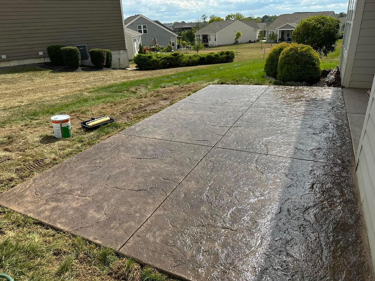 Stamped Concrete Installation for Tanenbaum Services & Concrete in Florence, KY