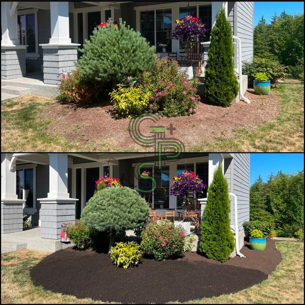 Mulch Installation for Golovin Property Services LLC in Marysville, WA