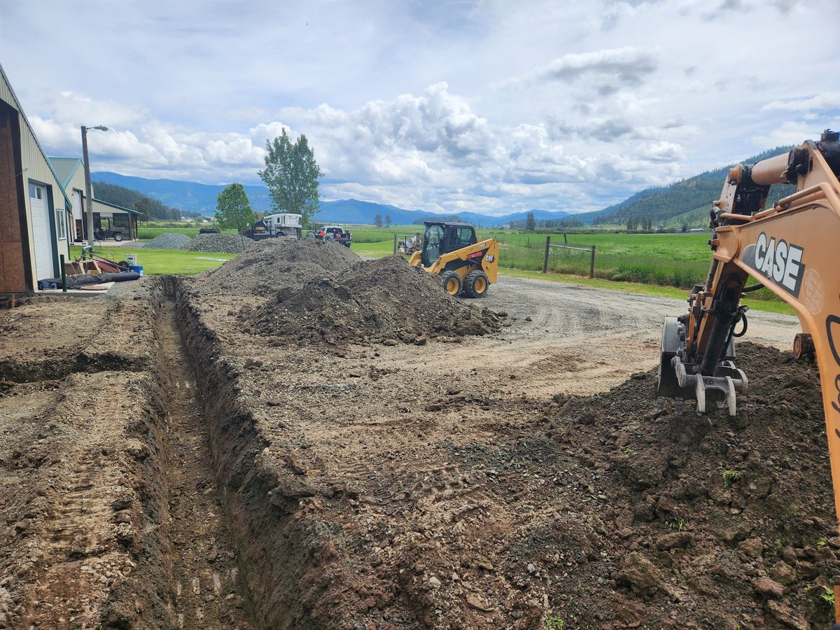 Trenching for Model A Excavating in Spokane Valley, WA