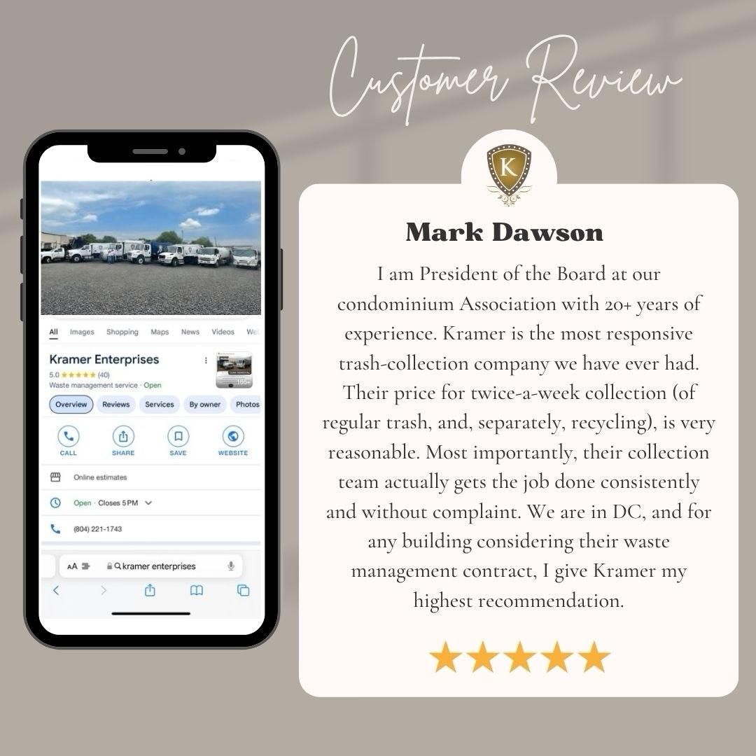 Waste Management for Kramer Enterprises in Washington, D.C.