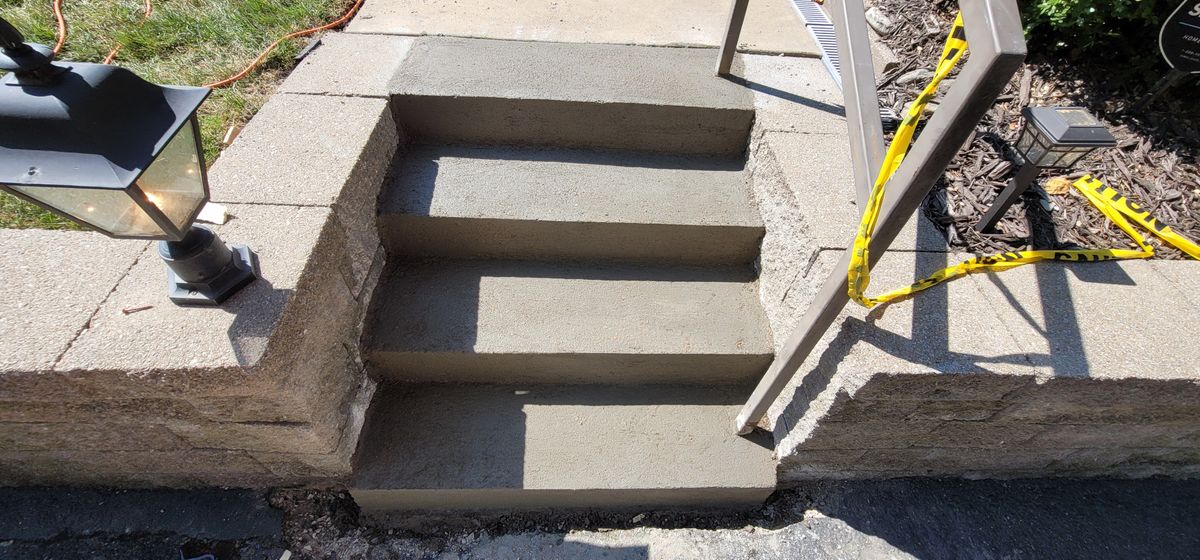 Concrete work for VQ Land & Stone in St. Louis, MO