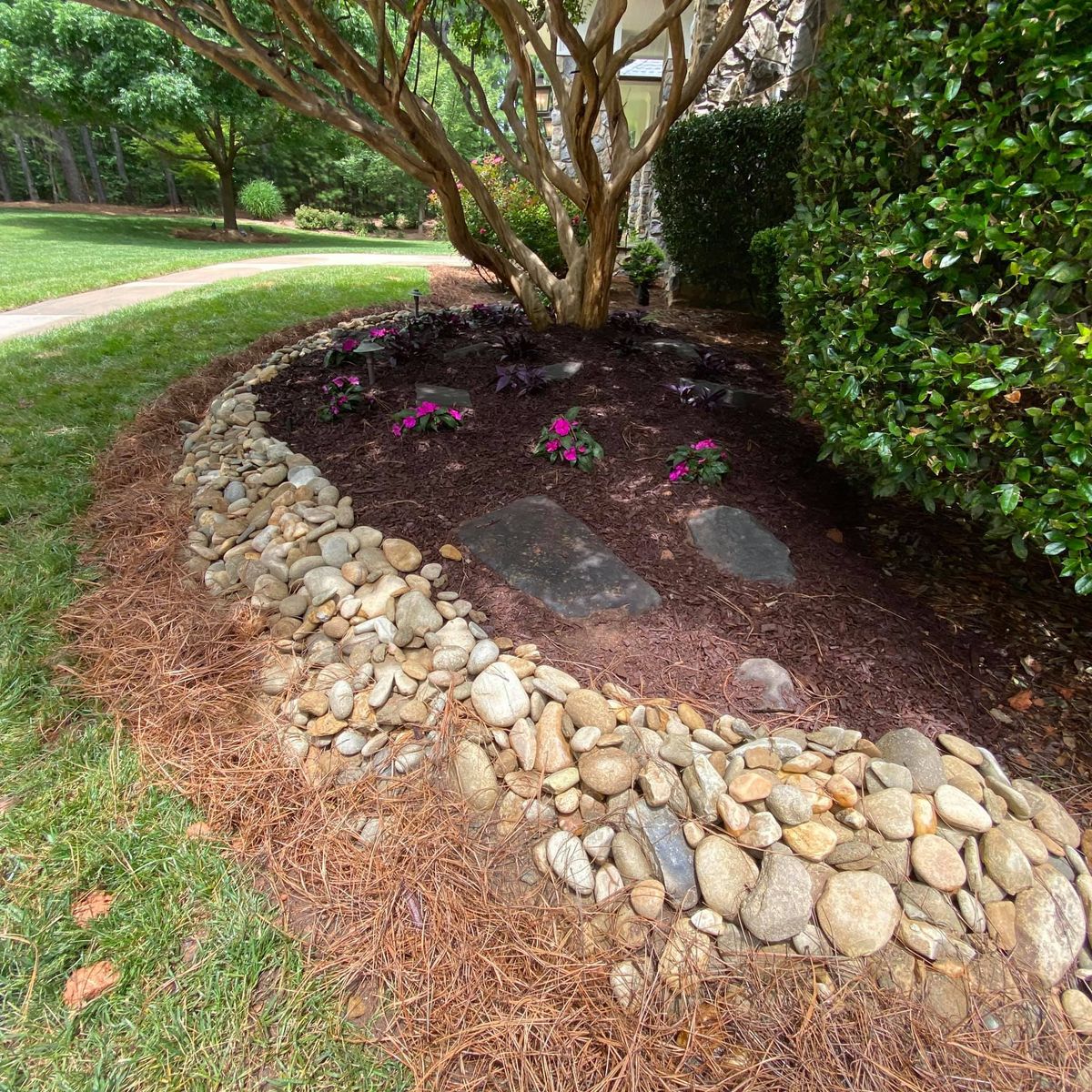 Mulch Installation for L & C Landscaping in Statesville, NC