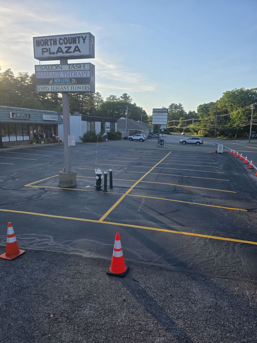 Line Striping for Royal Treatment Sealcoating in Seekonk, MA