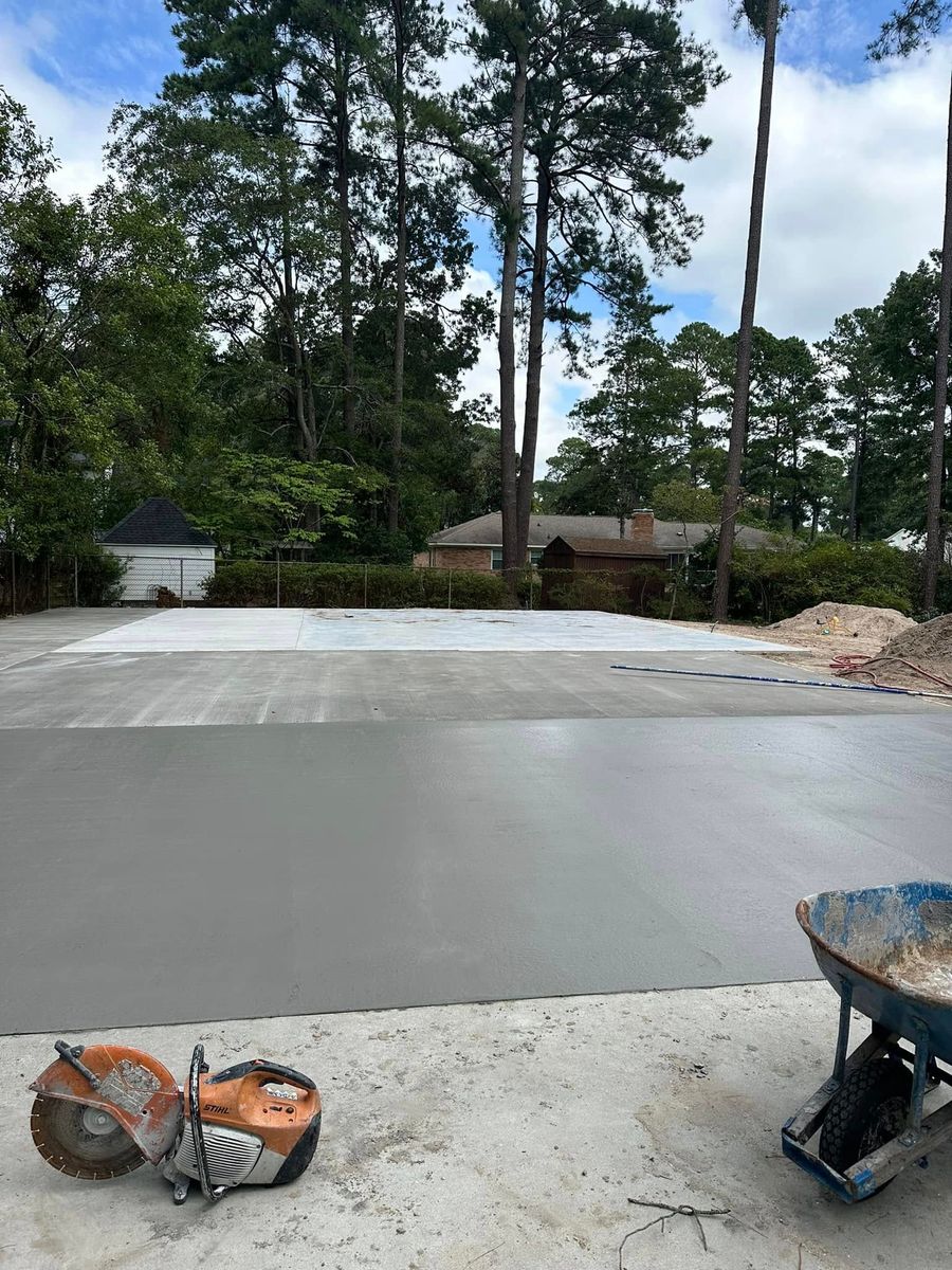 Concrete Driveway installation for Concrete Cowboyz in Greenville, NC