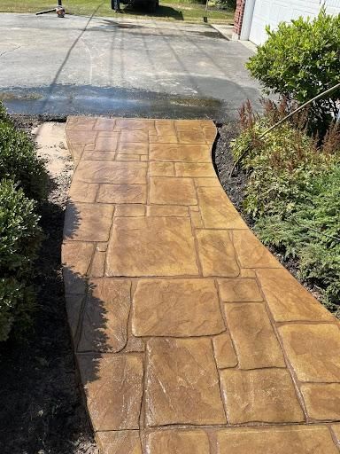 Stamped Concrete Installation for Buckel Concrete in New Albany, IN