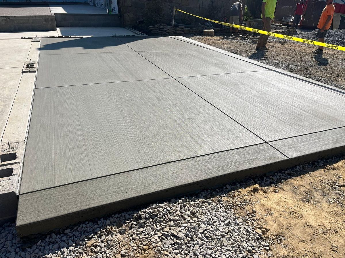 Concrete Slab Construction for Detwiler Landscaping & Concrete in Butler County, PA