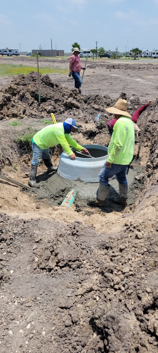 Utility Installation for Longoria & Son Construction in Harlingen, TX