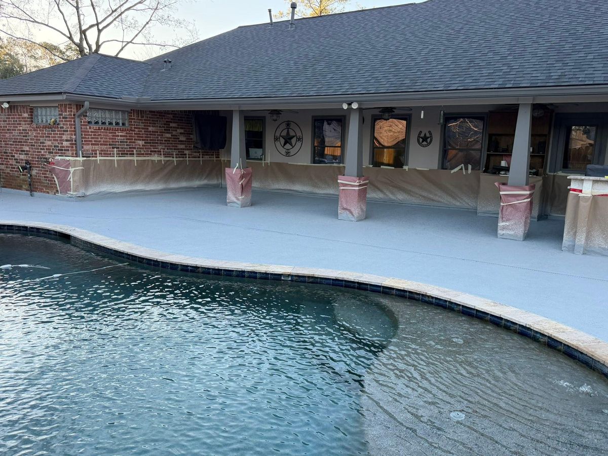 Pool & Patio Restoration for Texas Curb N Borders in Houston, TX