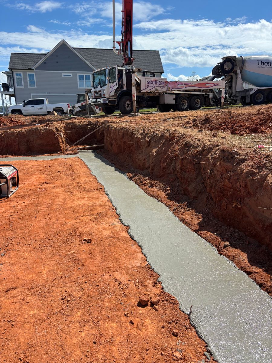 Excavation for Baer & Sons Concrete in Greenwood County, SC