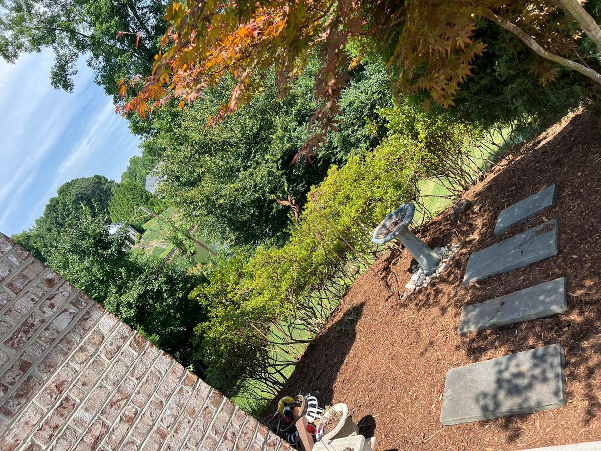 Mulch Installation for Foothills Lawn and Landscape in North Carolina, NC