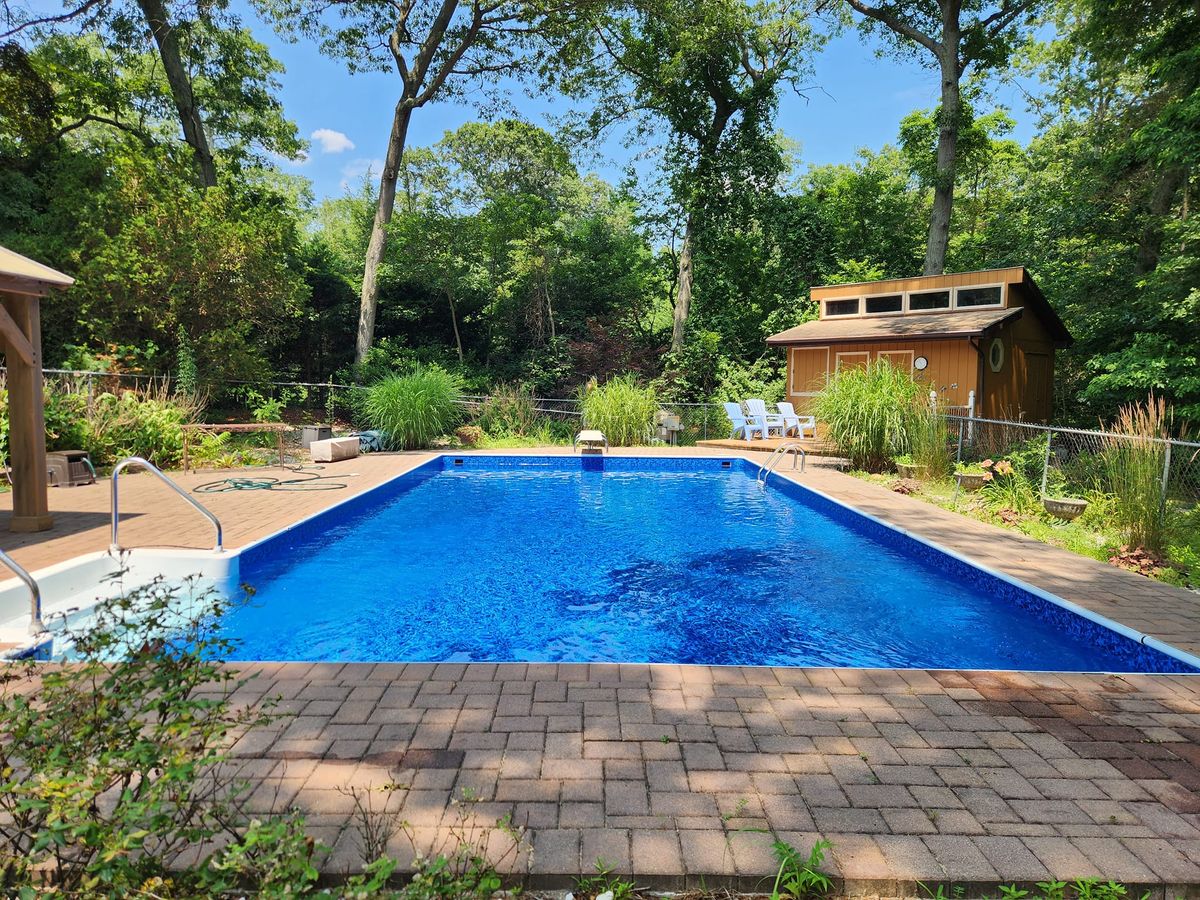 Pool liner installation for GEM Pool Service in Long Island, NY