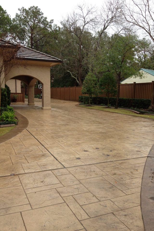 Stamped Concrete Installations for Texas Curb N Borders in Houston, TX
