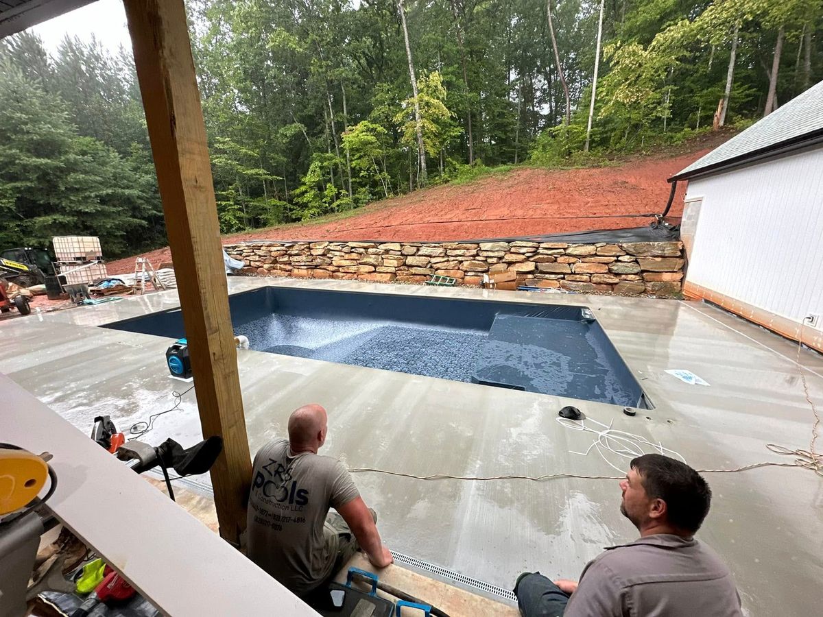 Custom Pool Design for ZRS Pools and Construction in Granite Falls, NC