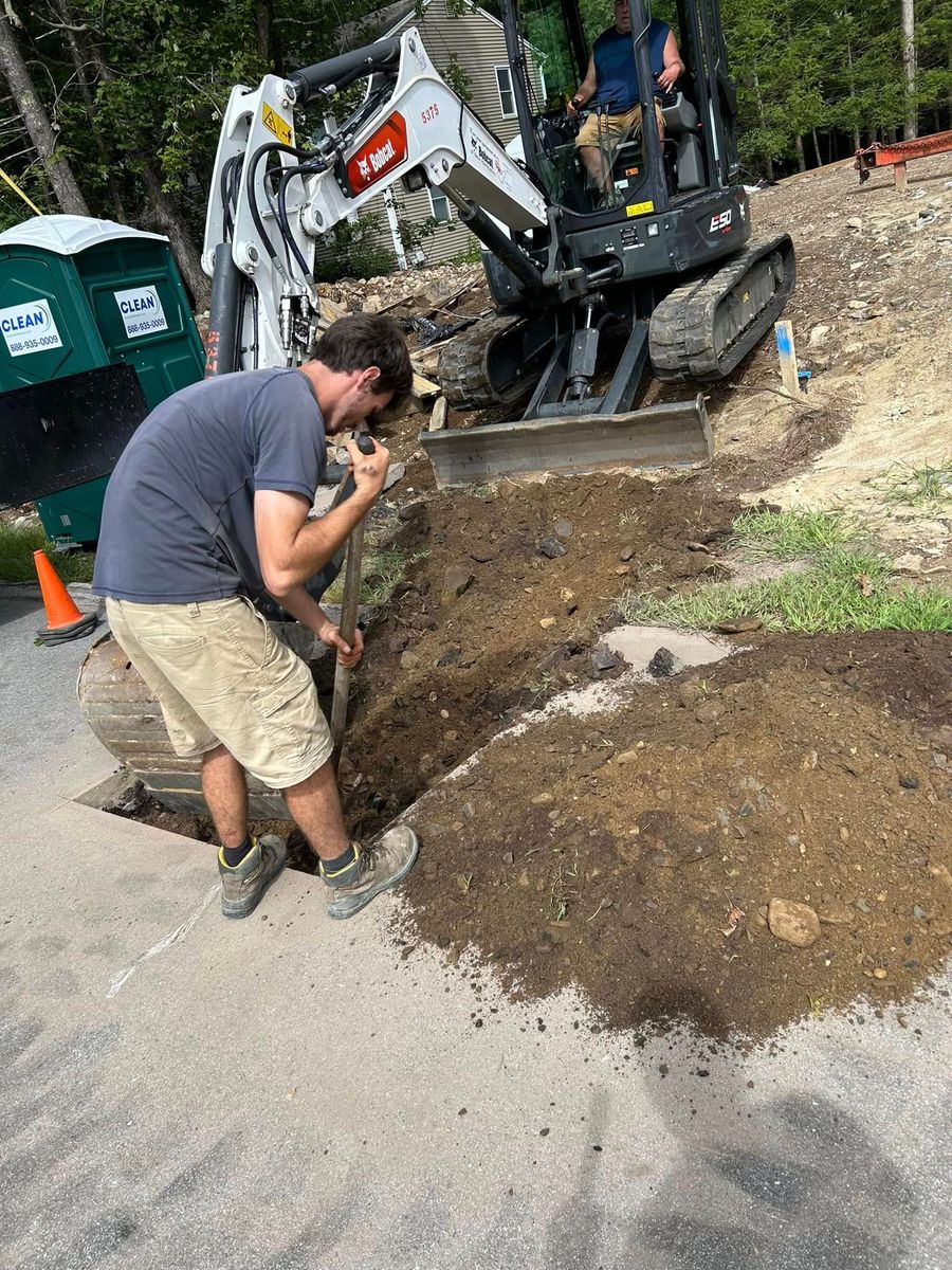Underground Utility Excavation for M.J. Merrill & Sons Excavation in Manchester, NH