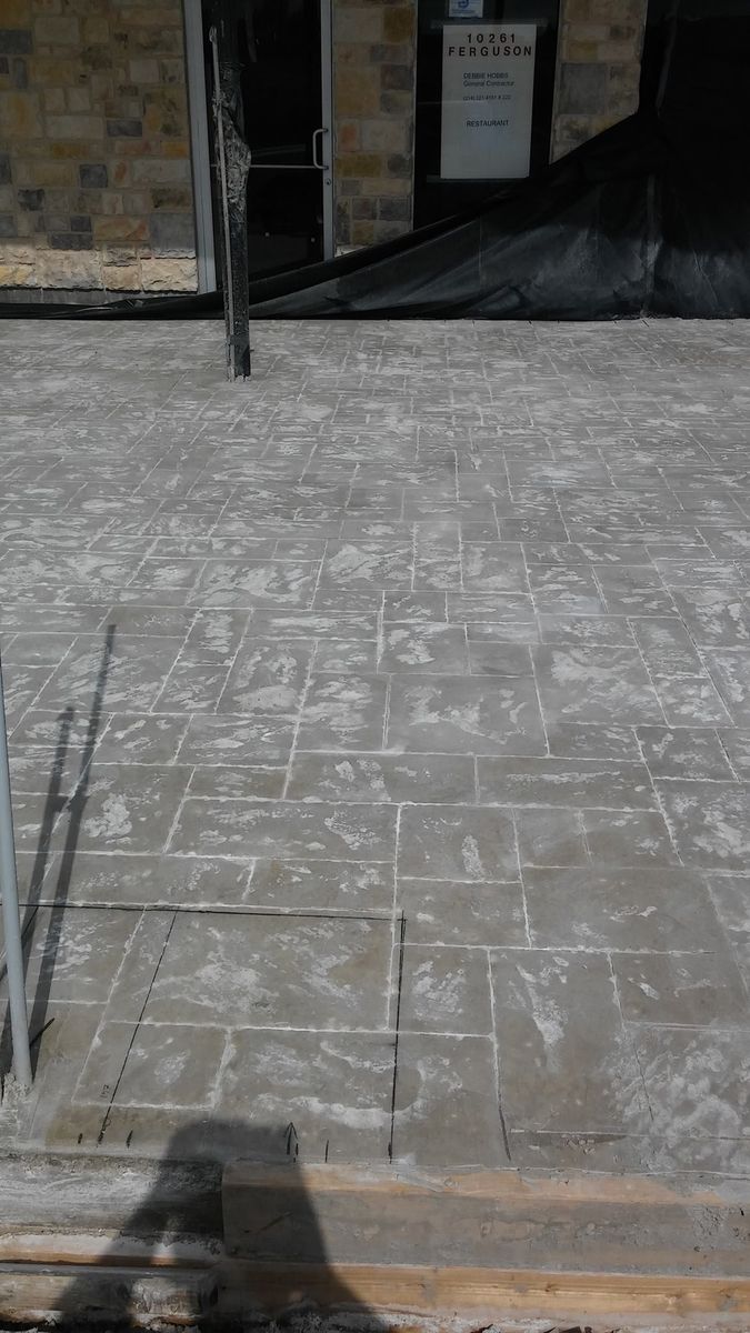 Stamped Concrete Installation for Texas Express Concrete in Dallas, TX