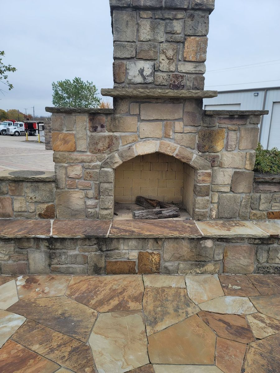 Fireplace Installation for Davalos Masonry in Mesquite, TX
