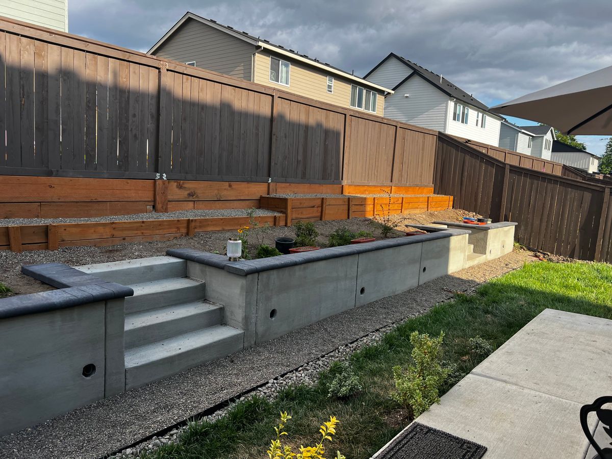 Retaining Wall Construction for Olmedo Bros Concrete LLC in McMinnville, OR