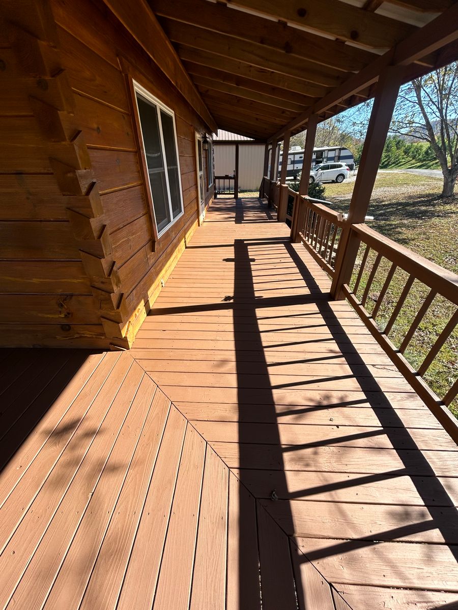 Log Home Staining for NXT Generation Painting in Cookeville, TN