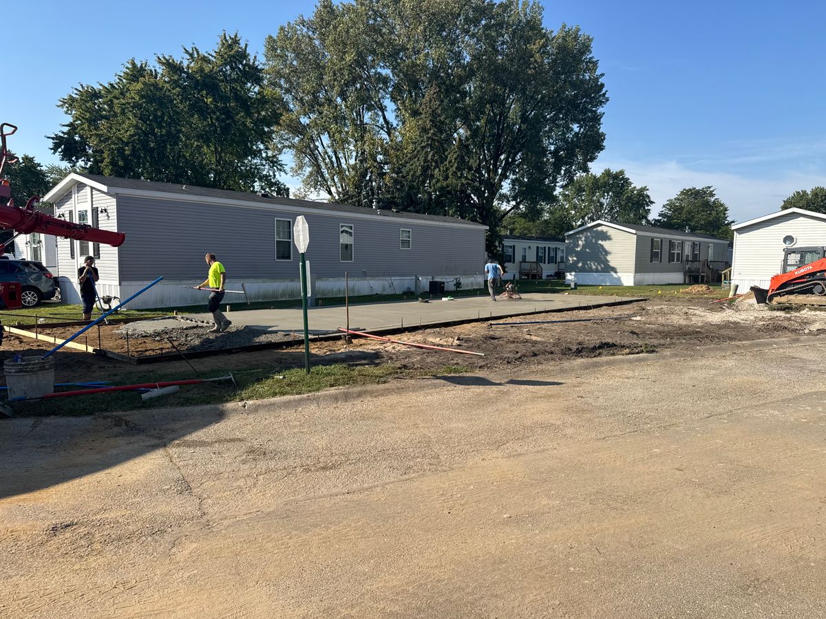 Concrete Slab Construction for B & E Concrete in Michigan City, IN