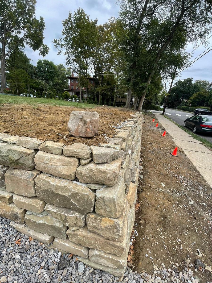 Retaining Wall Construction for STS Custom Concrete in Butler County, PA