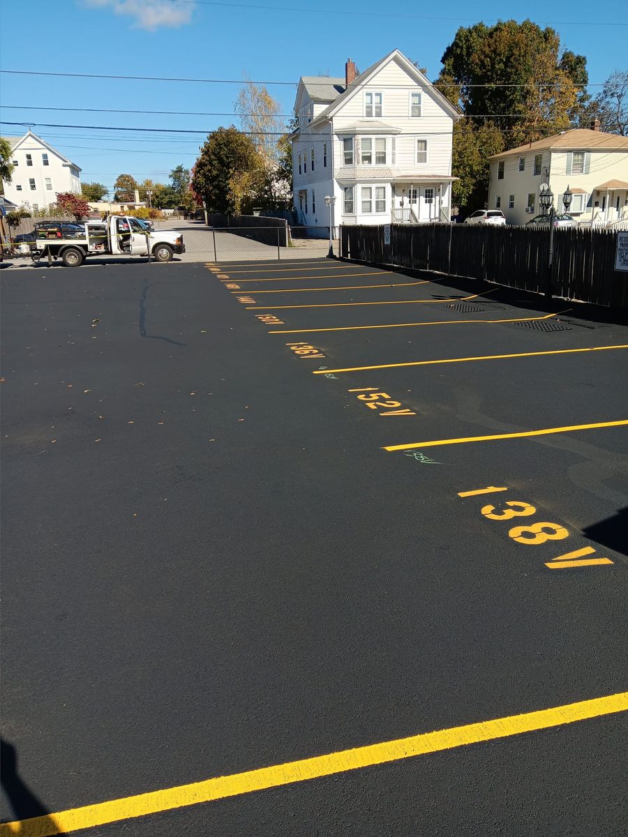 Line Striping for Royal Treatment Sealcoating in Seekonk, MA