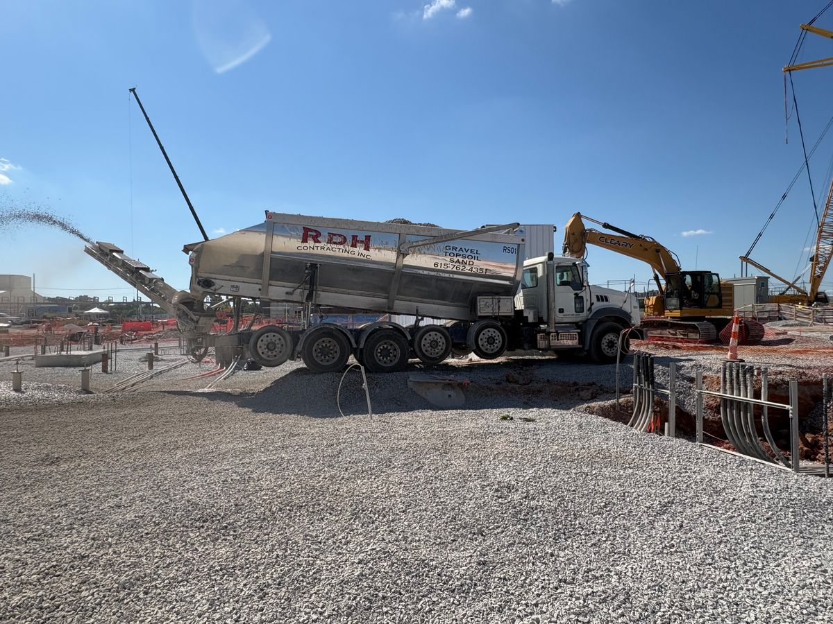 Rock Slinging for RDH Contracting in Goodlettsville, TN