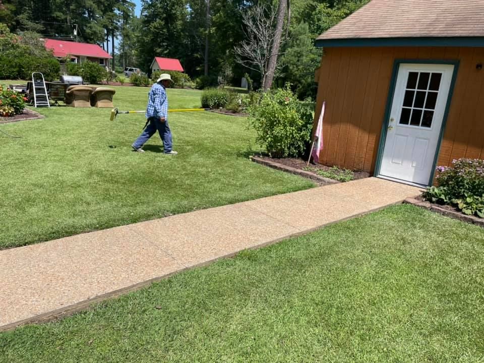 Stamped Concrete Installation for Concrete Cowboyz in Greenville, NC