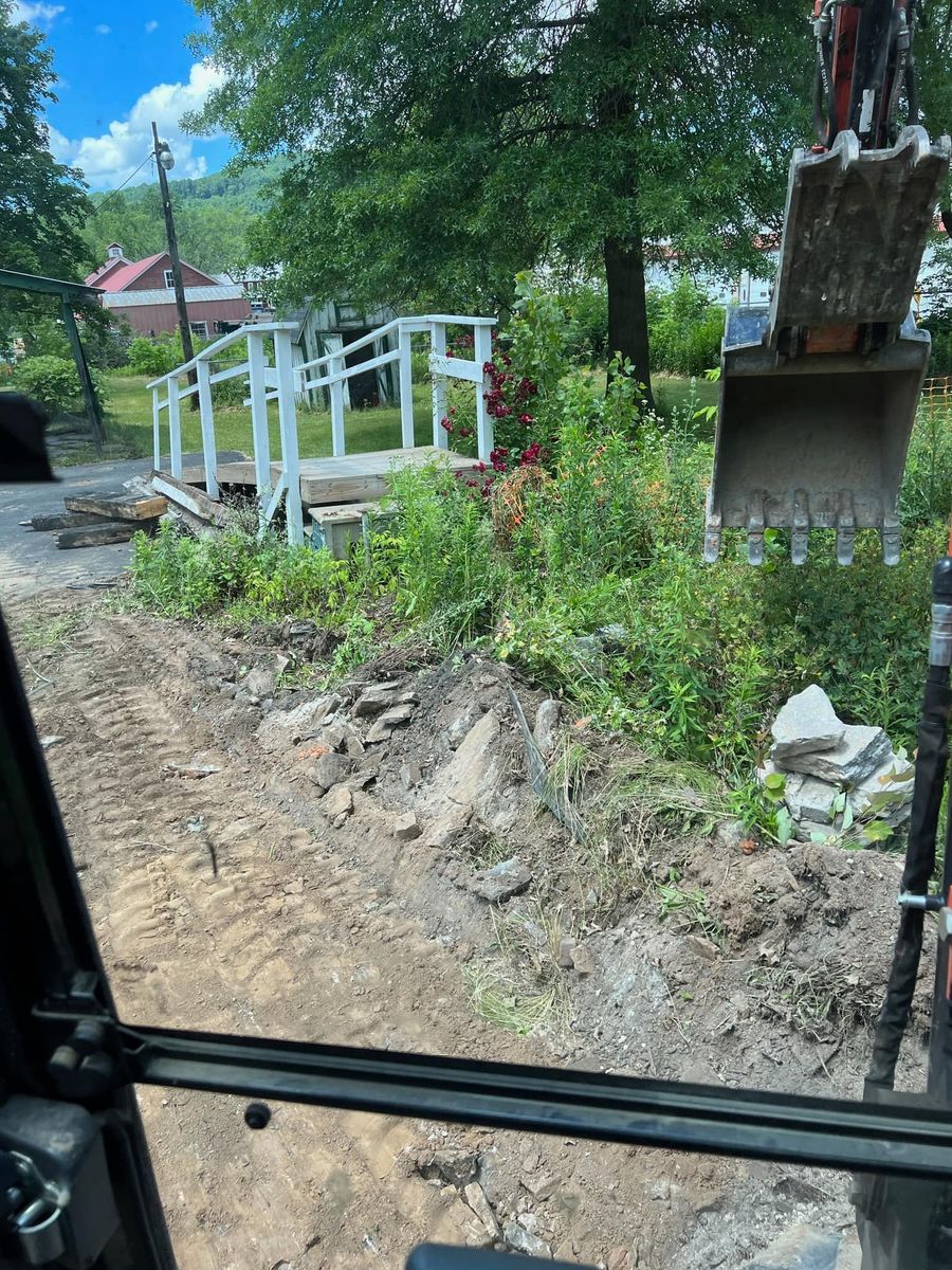 Trenching for A & J Excavation inc. in Central Bridge, NY