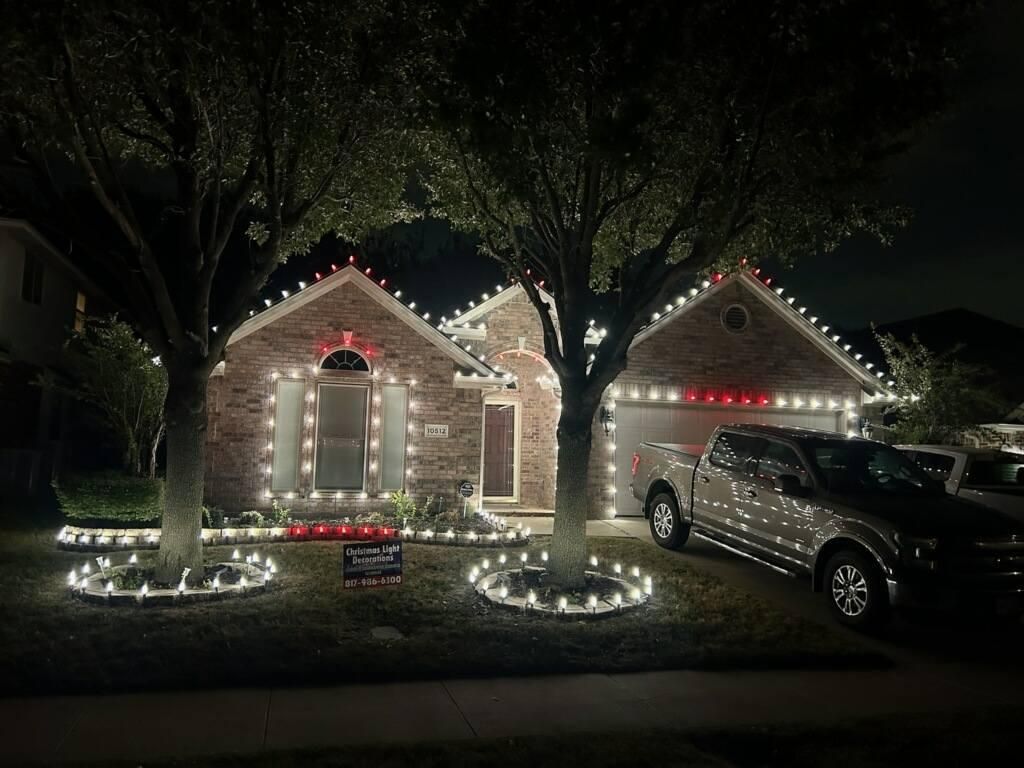 Christmas Lights Decorations for Romero's Irrigation & Landscaping LLC in Fort Worth, TX